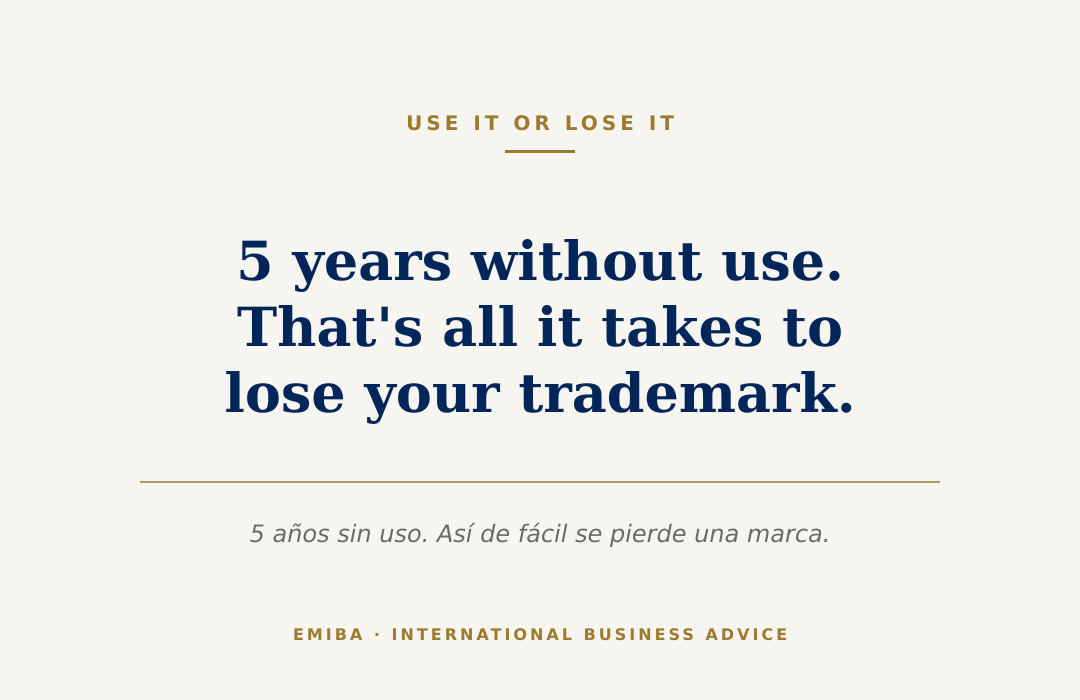 Use it or lose it: 5 years of non-use and your trademark can lapse